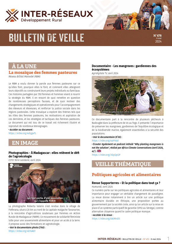 Bulletin de veille n°478