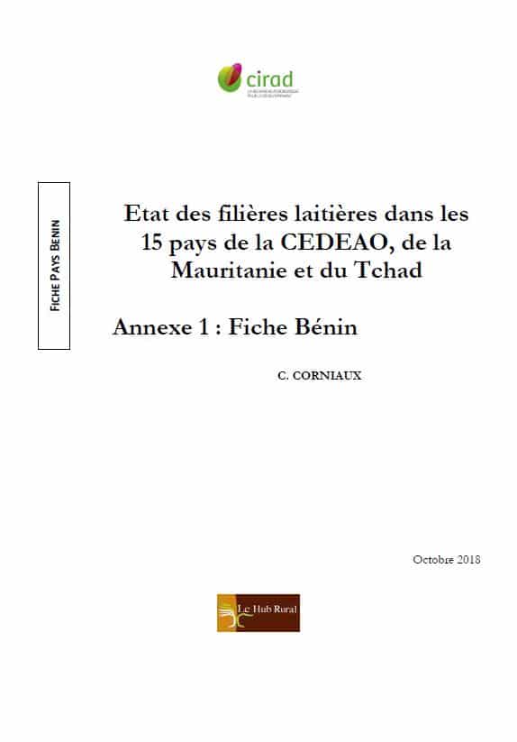 Etat des filières laitières dans les pays de la CEDEAO, de la Mauritanie et du Tchad - Fiches pays