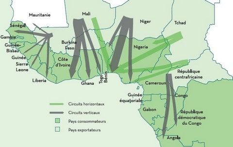 Esquisse des principaux circuits de commercialisation du bétail en Afrique Centrale et de l’Ouest Esquisse des principaux circuits de commercialisation du bétail en Afrique Centrale et de l’Ouest